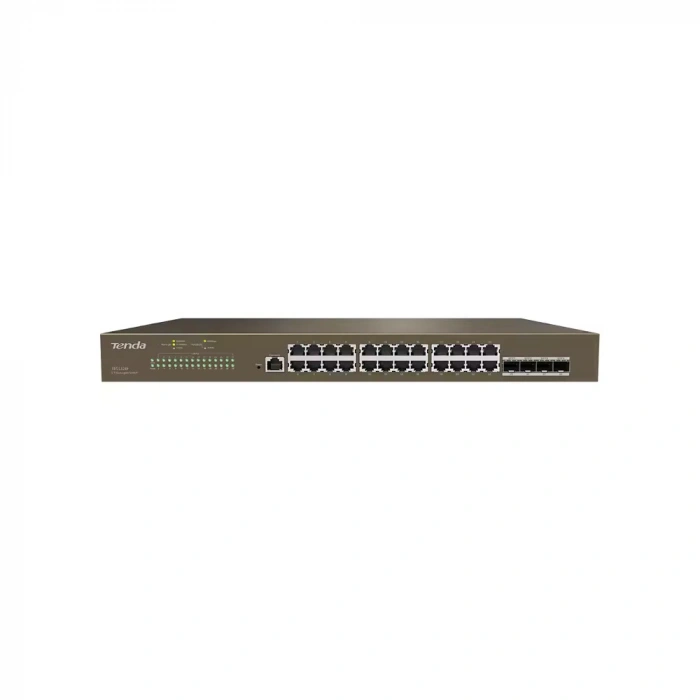 TENDA TEG5328F 24 PORT 10/100/1000 4 X SFP L3 YÖNETİLEBİLİR RACK MOUNT SWITCH