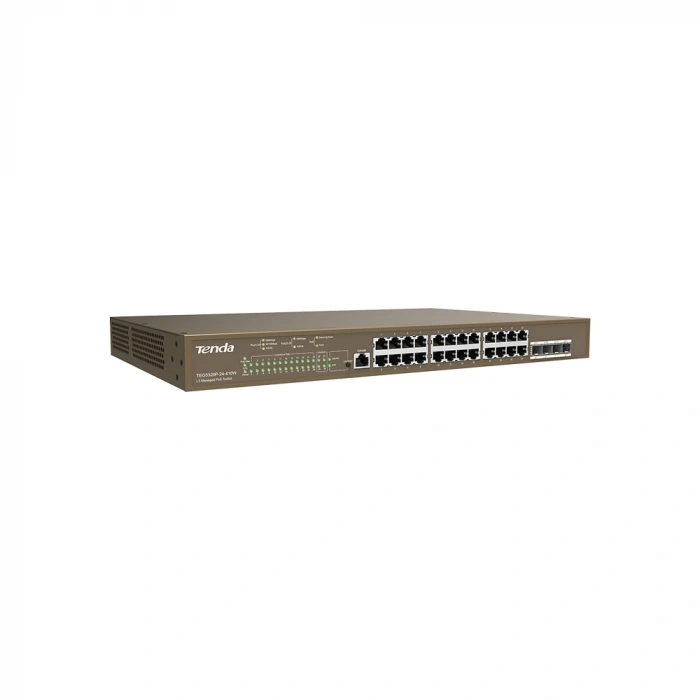 TENDA TEG5328P-24-410W 24 PORT POE 10/100/1000 410W YONETILEBILIR DESKTOP SWITCH