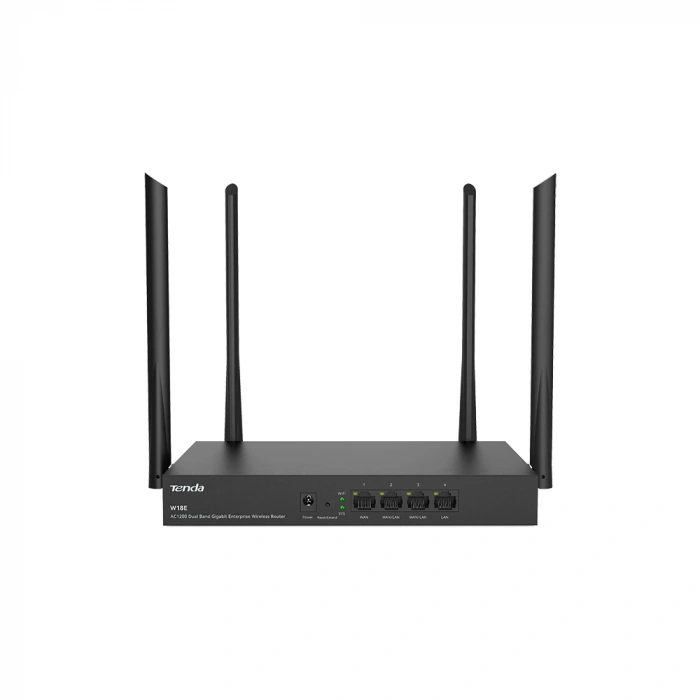 TENDA W18E AC1200 4 PORT GIGABIT 4 ANTEN DUALBAND HOTSPOT ROUTER