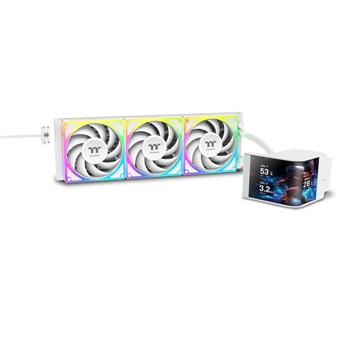 THERMALTAKE 360MM 6.67 AMOLED MAGCurve 360 ULTRA CL-W454-PL12SW-A ARGB AM5-1851p Sıvı Soğutmalı İşlemci Fanı Beyaz