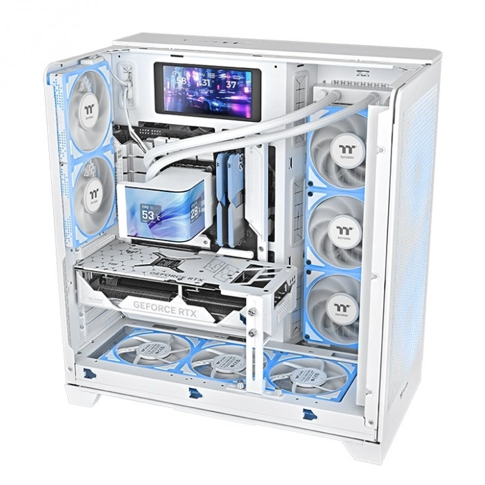 THERMALTAKE 360MM 6.67 AMOLED MAGCurve 360 ULTRA CL-W454-PL12SW-A ARGB AM5-1851p Sıvı Soğutmalı İşlemci Fanı Beyaz