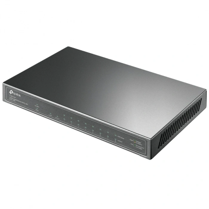 TP-LINK 8port PoE 63w 1-SFP Gigabit Yönetilemez Switch TL-SG1210P