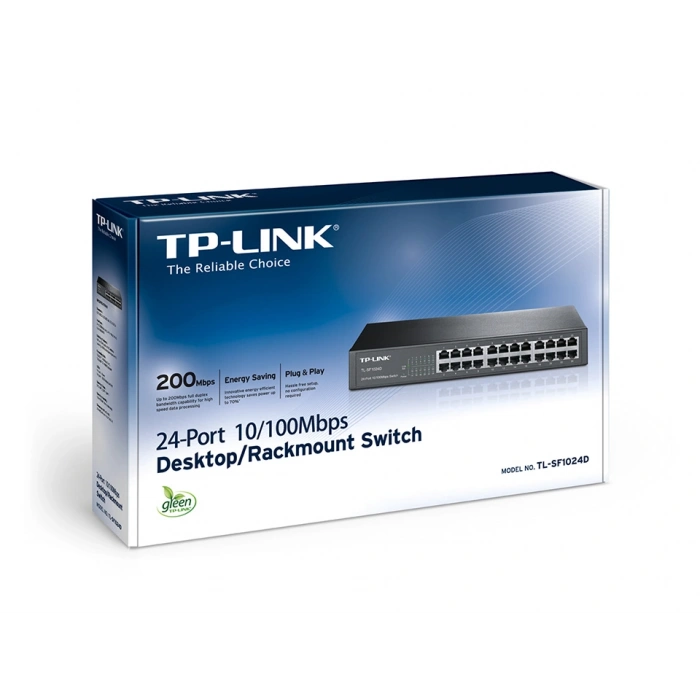 TP-LINK 24port 10/100 Yönetilemez Switch TL-SF1024D