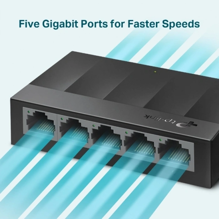 TP-LINK 5port LS1005G GIGABIT Yönetilemez Switch Masaüstü