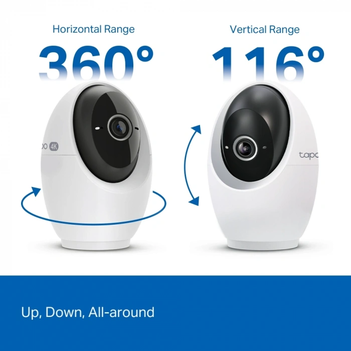 TP-LINK 8MP 4.3MM WIFI Kablosuz Pan/Tilt IP Kamera Tapo C260