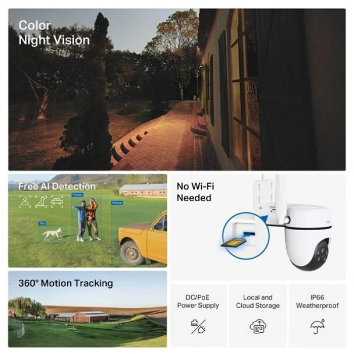 TP-LINK TAPO C501GW Dış Mekan Pan/Tilt 4G LTE IP Kamera