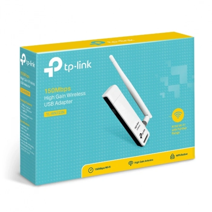 TP-LINK TL-WN722N N150 2.4ghz USB Kablosuz Adaptör