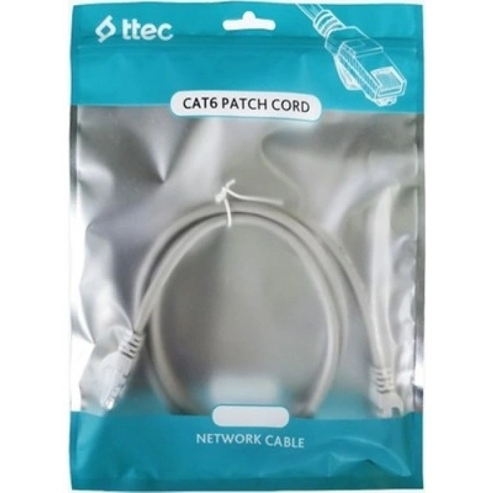 TTEC 0.2metre CAT6 Utp  KBL-PTCH-20CMG Gri Patch Kablo