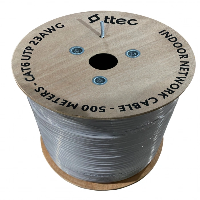 TTEC KBL-CAT6-23CCA/IN500G 500MT U/UTP CAT6 NETWORK PVC KABLO GRI CCA 0.55MM
