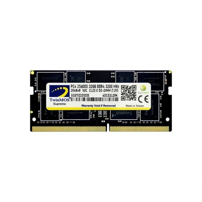 TWINMOS 32GB DDR4 3200MHZ NOTEBOOK RAM VALUE MDD432GB3200N
