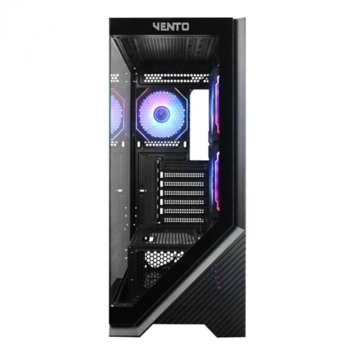 VENTO VG4202FLA 750W 80+ BR GEN5 4x12CM ARGB FAN E-ATX TEMPERLİ CAM 2xUSB2.0/1xUSB3.0 SİYAH GAMING KASA