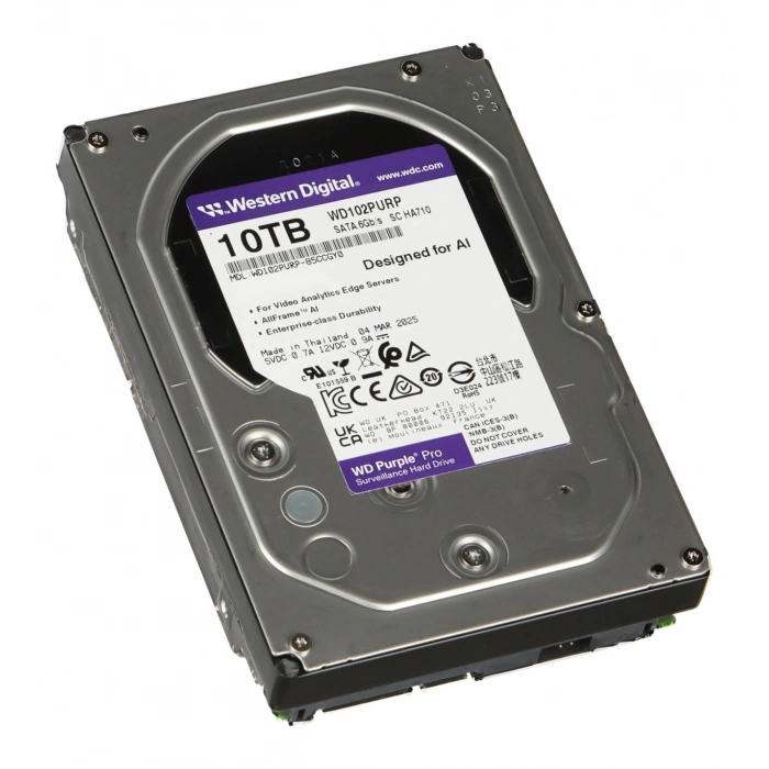 WD 10TB Purple Pro WD102PURP 512MB 7200RPM SATA-3  Güvenlik Diski