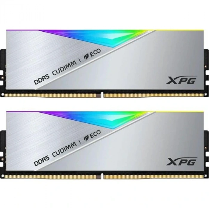 XPG 48GB (2X 24GB) DDR5 8800MHZ CL42 RGB DUAL KIT CUDIMM LANCER SILVER AX5CU8800C4224G-DCLACRSG