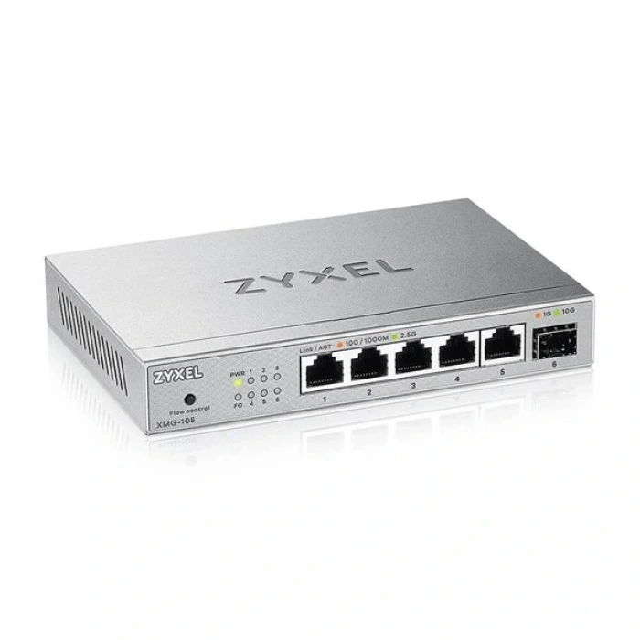 ZYXEL 5port XMG-105 2.5 GIGABIT 1-SFP 10GBE YÖNETİLEMEZ SWITCH