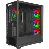 POWERBOOST VK-W001B 4-ARGB FANLI GAMING MID-TOWER PC KASASI  360MM SIVI SOĞUTMA DESTEĞİ