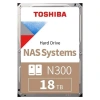 TOSHIBA 16TB N300 HDWG51GUZSVA 7200RPM 512MB SATA-3 NAS DİSKİ