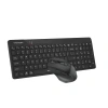 A4 TECH FG2400 AIR2 KABLOSUZ MULTİMEDYA SİYAH SESSİZ Q KLAVYE+MOUSE