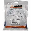 AGER AC-602-010 1MT UTP CAT6 PATCH KABLO MAVİ Cu, LSZH AWG 26/7