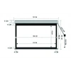 Codegen EX-18 180x180 cm Motorlu Elektrikli Uzaktan Kumandalı Projeksiyon Perdesi (Arkası Siyah Fonlu)
