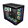 COOLERMASTER ELITE 600 Curve TG E600-KGNN-S02  7x12cm ARGB Siyah Gaming MıdTower PC Kasası