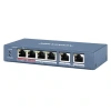 HIKVISION 4port 65w FULL PoE DS-3E0106HP-E 10/100 2X-UPLINK Yönetilemez Switch Metal