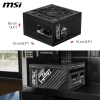 MSI 1000W 80+ GOLD MPG A1000GS PCIE 5.1 TAM MODÜLER POWER SUPPLY