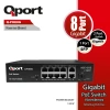 QPORT Q-POE8G 8 PORT 10/100/1000 8 PORT POE 2 PORT UPLINK + 1 SFP 120W YONETILEMEZ DESKTOP SWITCH