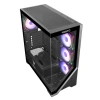 VENTO VG4202FLA 850W 80+ BR GEN5 4x12CM ARGB FAN E-ATX TEMPERLİ CAM 2xUSB2.0/1xUSB3.0 SİYAH GAMING KASA
