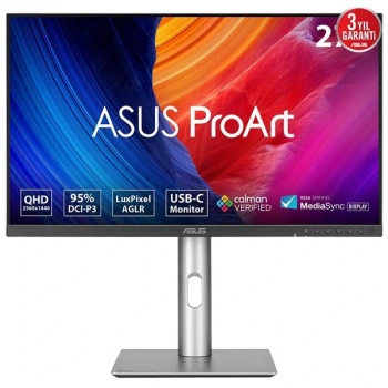 ASUS 27 IPS PROART PA278CFRV 5MS 100HZ HDMI-DP USBC GRAFİK TASARIM MONİTÖRÜ 2560X1440