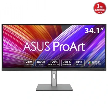ASUS 34 VA PROART PA34VCNV 5MS 60HZ HDMI-DP KAVISLI GRAFİK TASARIM MONİTÖRÜ 3440X1440