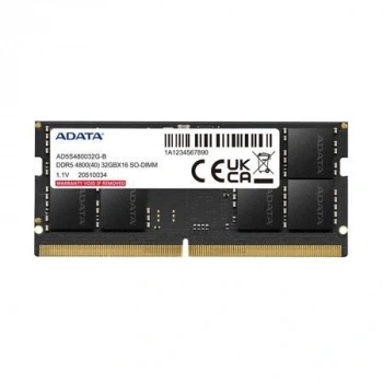 ADATA 32GB DDR5 4800MHZ CL40 NOTEBOOK RAM VALUE AD5S480032G-B KUTUSUZ