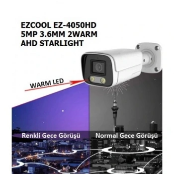 EZCOOL 5MP EZ-4050HD 3.6MM 40metre STARLIGT BULLET AHD KAMERA