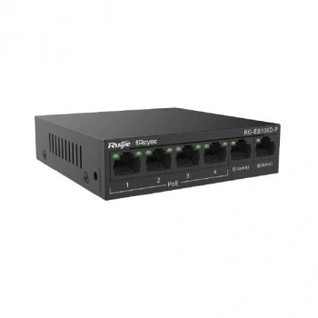 RUIJIE 5port 58w 4port PoE RG-ES106D-P 10/100 Yönetilemez Switch