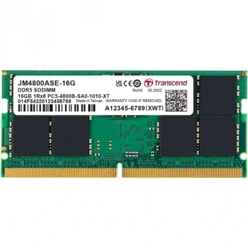 TRANSCEND 16GB DDR5 4800MHZ CL40 NOTEBOOK RAM VALUE JM4800ASE-16G