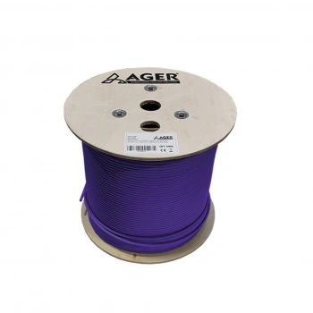 AGER AC-600-5-PU 500MT U/UTP CAT6 LS0H - HELOJEN FREE MOR 250MHZ 23AWG %100 BAKIR