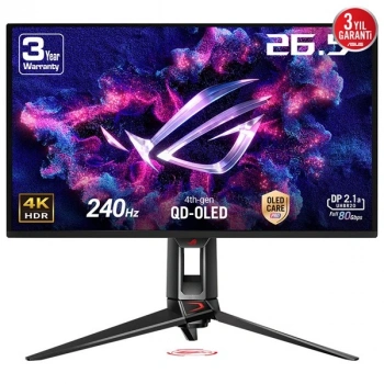 ASUS 27 QD OLED ROG SWIFT PG27UCDM 0.03MS 240HZ HDMI-DP TYPEC GAMING MONİTÖR 3840X2160