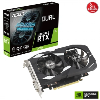 ASUS DUAL-RTX3050-O6G RTX3050 6GB GDDR6 96Bit DVI-D/HDMI/DP PCI-E 4.0