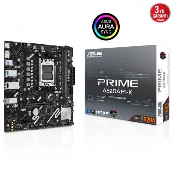 ASUS PRIME A620AM-K DDR5 HDMI PCIe 16X v4.0 AM5 mATX