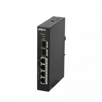 DAHUA 4port PoE 96w 2-SFP 10/100 Yönetilemez Endüstriyel Switch PFS3206-4P-96