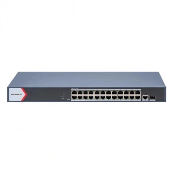 HIKVISION 24port 230w FULL PoE DS-3E1526P-EI/M GIGABIT 1X-UPLINK,1XSFP Yönetilemez Switch Metal