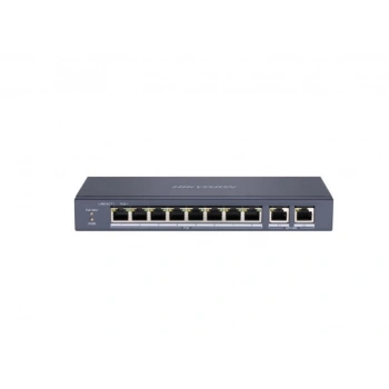 HIKVISION 8port 60w FULL PoE DS-3E0310P-E/M 10/100 2X-UPLINK Yönetilemez Switch Metal