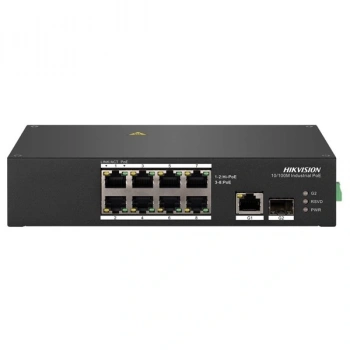 HIKVISION 8port FULL PoE DS-3T0310HP 10/100 1X SFP Yönetilemez Switch (Adaptör Yok)