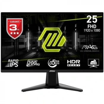 MSI 24.5 MAG 255F E20 200HZ 0.5MS FHD GAMING MONİTÖR