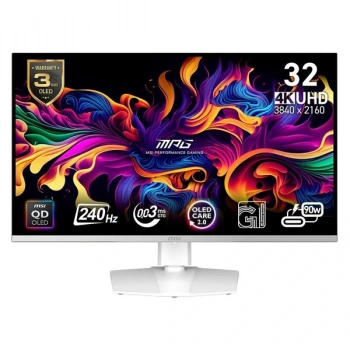 MSI 31.5 QD-OLED MPG 321URXW 0.03MS 240HZ HDMI-DP GAMING MONİTÖR 3840X2160 BEYAZ