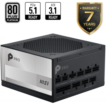 MSI 850w 80+ Platinum PRO A850PL PCIE5 Tam Modüler Power Supply