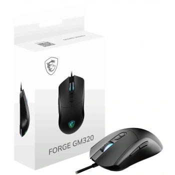 MSI GG Forge GM320 RGB 12800 DPI Kablolu Siyah Oyuncu Mouse