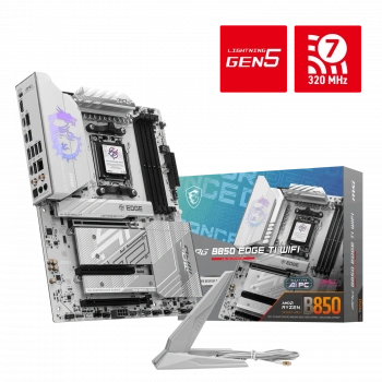 MSI MPG B850 EDGE TI WIFI7 DDR5 HDMI DP PCIE 5.0 AM5 ATX Beyaz