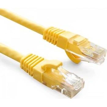 ODS 0.3m CAT6 Utp LSZH Saf Bakır Sarı Patch Kablo (20li Paket)