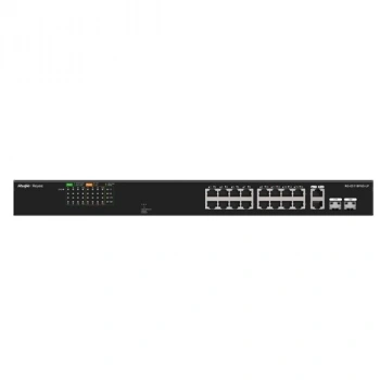 RUIJIE REYEE 16port RG-ES118FGS-LP 10/100 2-UPLINK 2-SFP 120W YÖNETİLEMEZ POE SWITCH