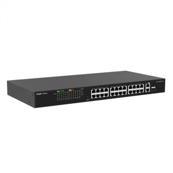 RUIJIE REYEE 24port RG-ES126FGS-LP 10/100 2-UPLINK 1-SFP 180W YÖNETİLEMEZ POE SWITCH
